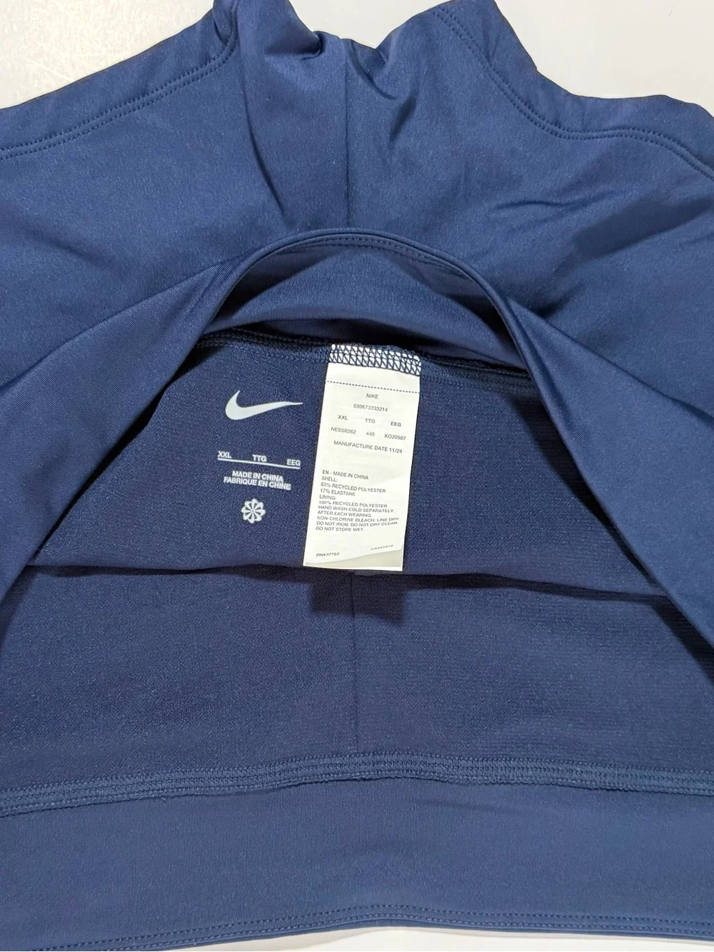 Nike Swim Women’s XXL Navy Blue Boyshort Swim Shorts NWT Swoosh Stretch